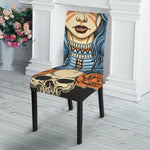 Native American Wolf Girl Print Dining Chair Slipcover