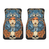 Native American Wolf Girl Print Front Car Floor Mats