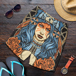 Native American Wolf Girl Print Men's Shorts