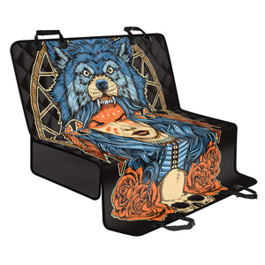 Native American Wolf Girl Print Pet Car Back Seat Cover