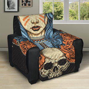 Native American Wolf Girl Print Recliner Protector