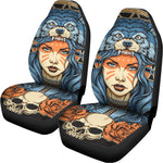 Native American Wolf Girl Print Universal Fit Car Seat Covers