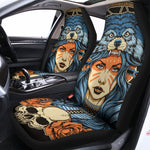 Native American Wolf Girl Print Universal Fit Car Seat Covers