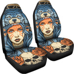 Native American Wolf Girl Print Universal Fit Car Seat Covers