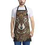 Native American Wolf Spirit Animal Print Apron