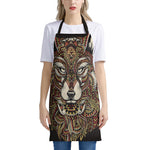 Native American Wolf Spirit Animal Print Apron