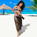 Native American Wolf Spirit Animal Print Beach Sarong Wrap