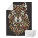 Native American Wolf Spirit Animal Print Blanket