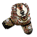 Native American Wolf Spirit Animal Print Boxing Gloves
