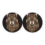 Native American Wolf Spirit Animal Print Car Coasters