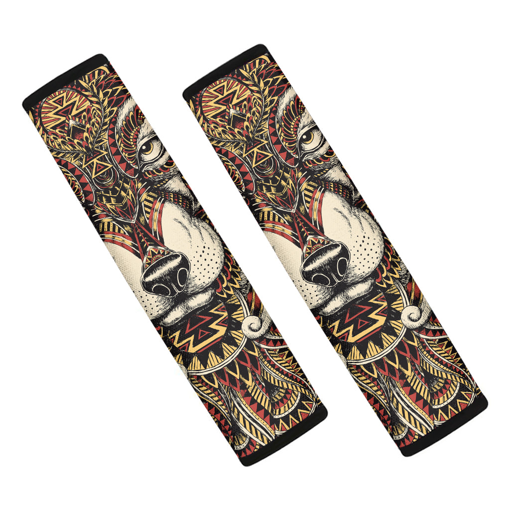 Native American Wolf Spirit Animal Print Car Seat Belt Covers