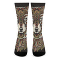 Native American Wolf Spirit Animal Print Crew Socks