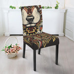 Native American Wolf Spirit Animal Print Dining Chair Slipcover