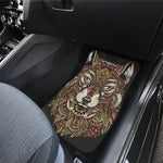 Native American Wolf Spirit Animal Print Front and Back Car Floor Mats