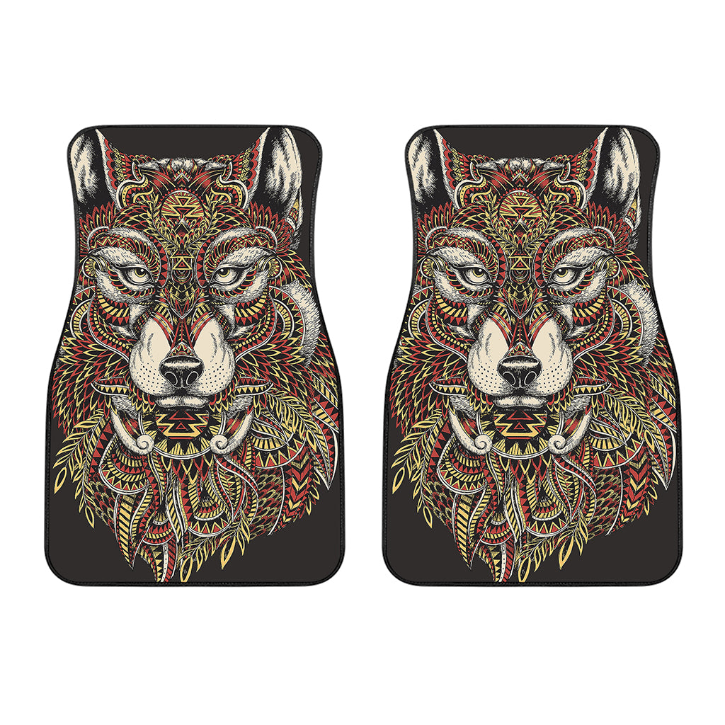 Native American Wolf Spirit Animal Print Front Car Floor Mats