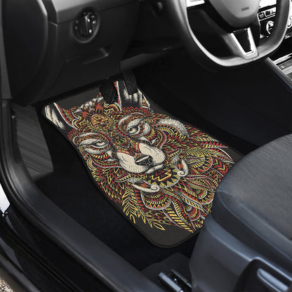 Native American Wolf Spirit Animal Print Front Car Floor Mats