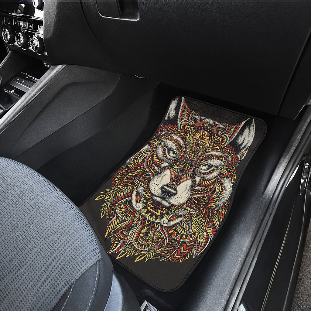 Native American Wolf Spirit Animal Print Front Car Floor Mats