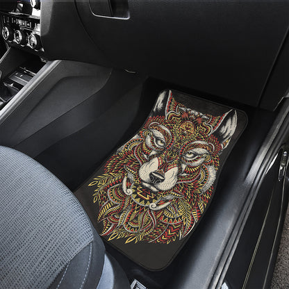 Native American Wolf Spirit Animal Print Front Car Floor Mats