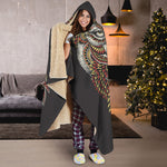 Native American Wolf Spirit Animal Print Hooded Blanket