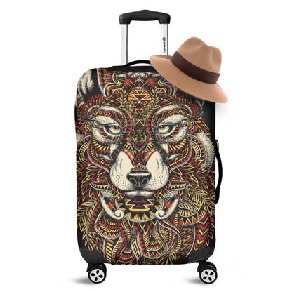 Native American Wolf Spirit Animal Print Luggage Cover