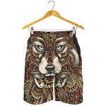 Native American Wolf Spirit Animal Print Men's Shorts
