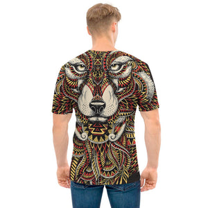 Native American Wolf Spirit Animal Print Men's T-Shirt