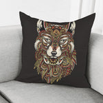 Native American Wolf Spirit Animal Print Pillow Cover