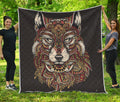 Native American Wolf Spirit Animal Print Quilt