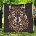 Native American Wolf Spirit Animal Print Quilt
