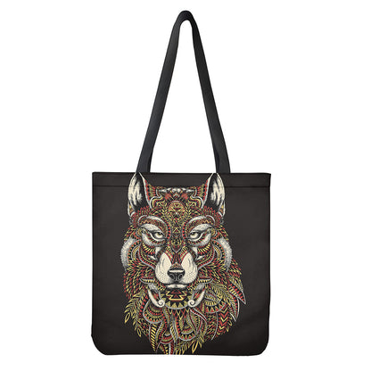 Native American Wolf Spirit Animal Print Tote Bag