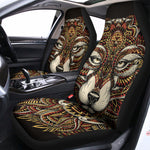 Native American Wolf Spirit Animal Print Universal Fit Car Seat Covers