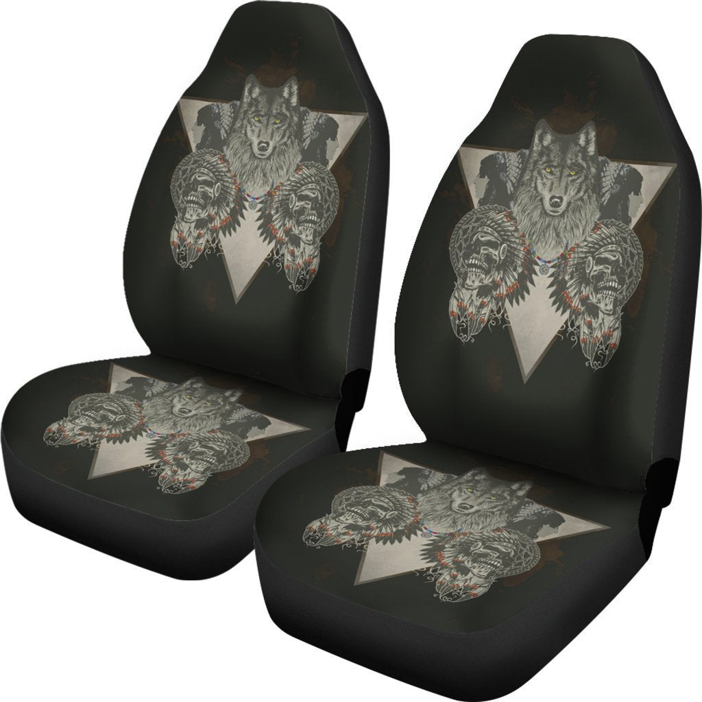 Native American Wolf Spirit Universal Fit Car Seat Covers GearFrost