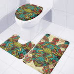 Native Bohemian Sea Turtle Print 3 Piece Bath Mat Set