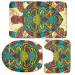 Native Bohemian Sea Turtle Print 3 Piece Bath Mat Set