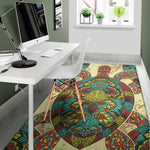 Native Bohemian Sea Turtle Print Area Rug