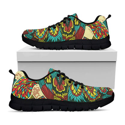 Native Bohemian Sea Turtle Print Black Sneakers