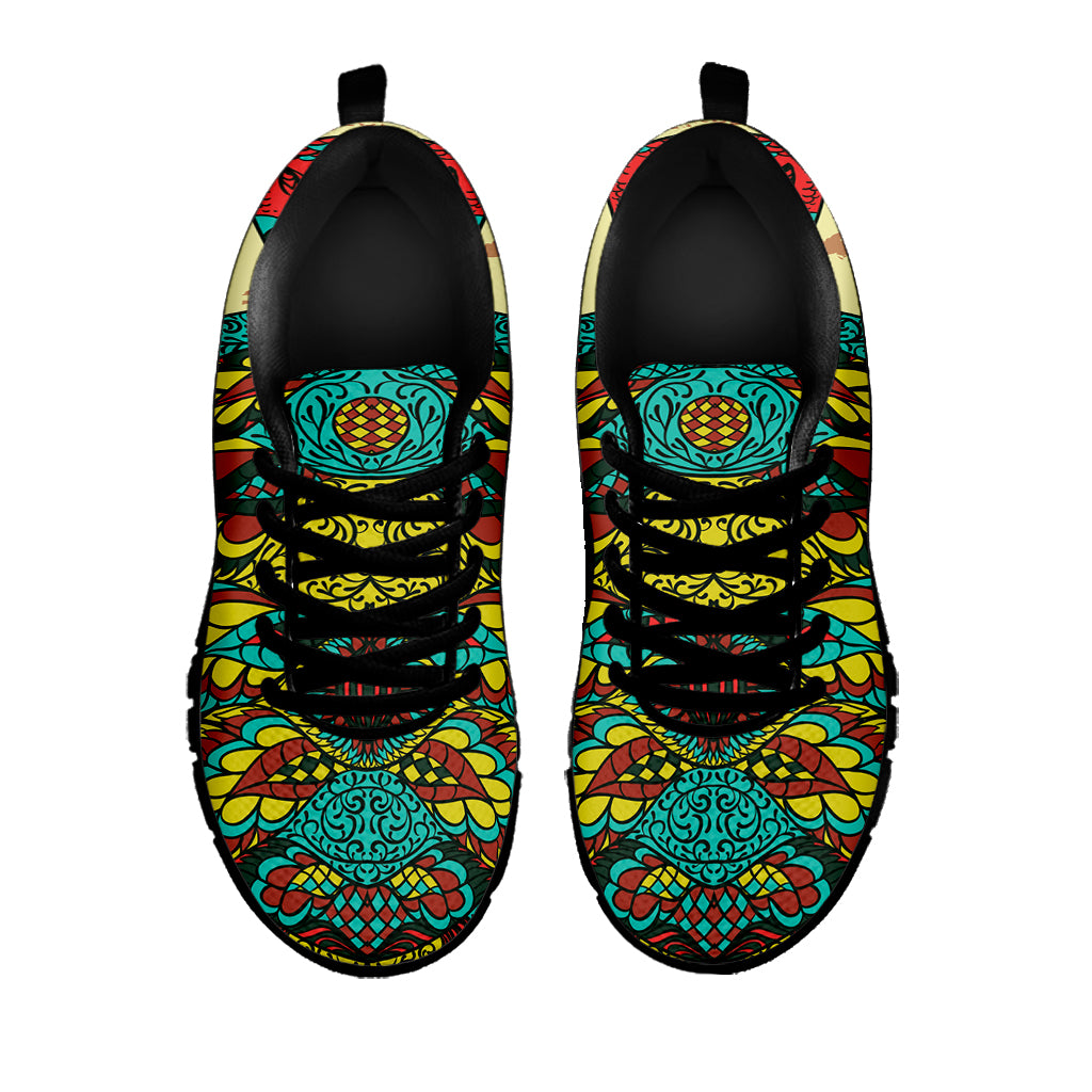 Native Bohemian Sea Turtle Print Black Sneakers