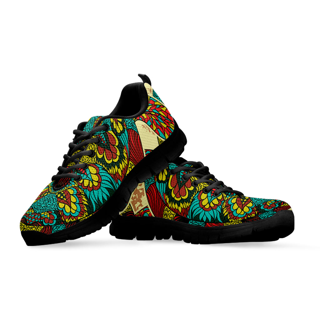 Native Bohemian Sea Turtle Print Black Sneakers