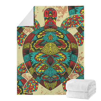 Native Bohemian Sea Turtle Print Blanket