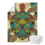 Native Bohemian Sea Turtle Print Blanket