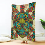 Native Bohemian Sea Turtle Print Blanket