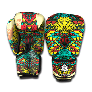 Native Bohemian Sea Turtle Print Boxing Gloves