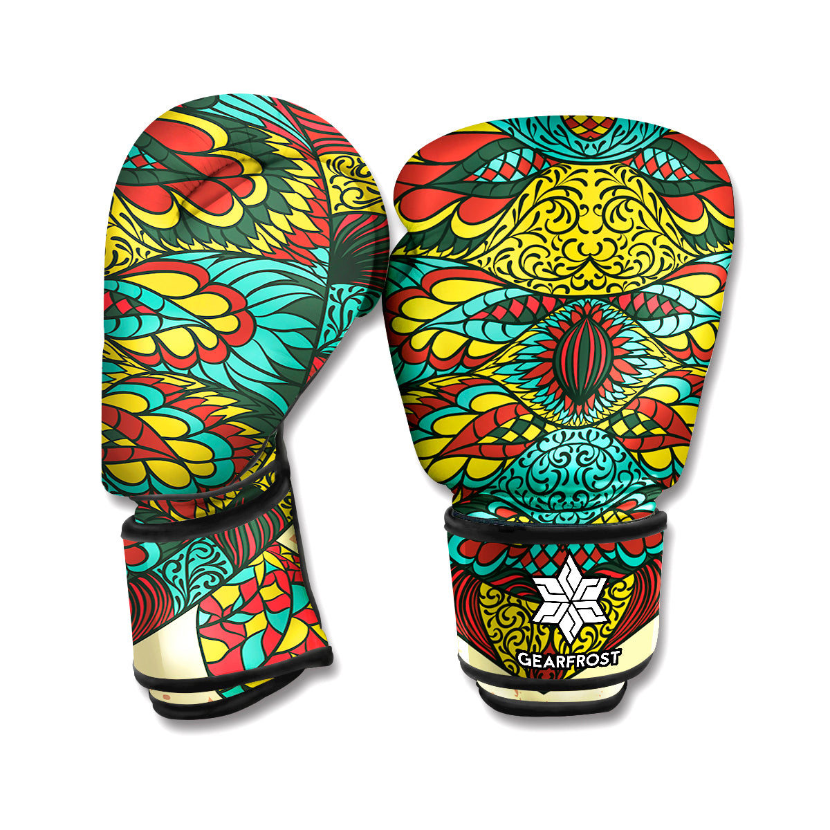 Native Bohemian Sea Turtle Print Boxing Gloves