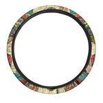 Native Bohemian Sea Turtle Print Car Steering Wheel Cover