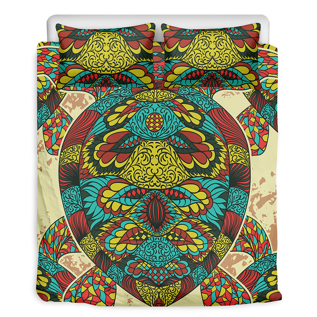 Native Bohemian Sea Turtle Print Duvet Cover Bedding Set