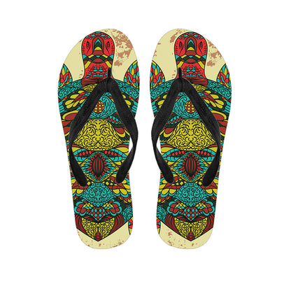 Native Bohemian Sea Turtle Print Flip Flops