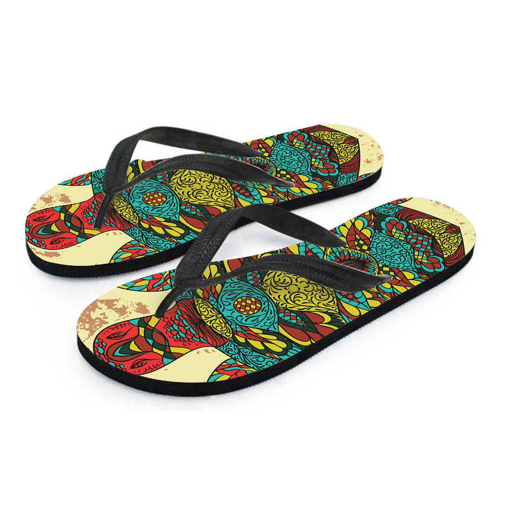 Native Bohemian Sea Turtle Print Flip Flops