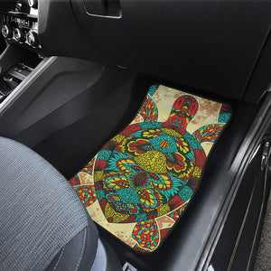 Native Bohemian Sea Turtle Print Front and Back Car Floor Mats