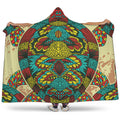 Native Bohemian Sea Turtle Print Hooded Blanket