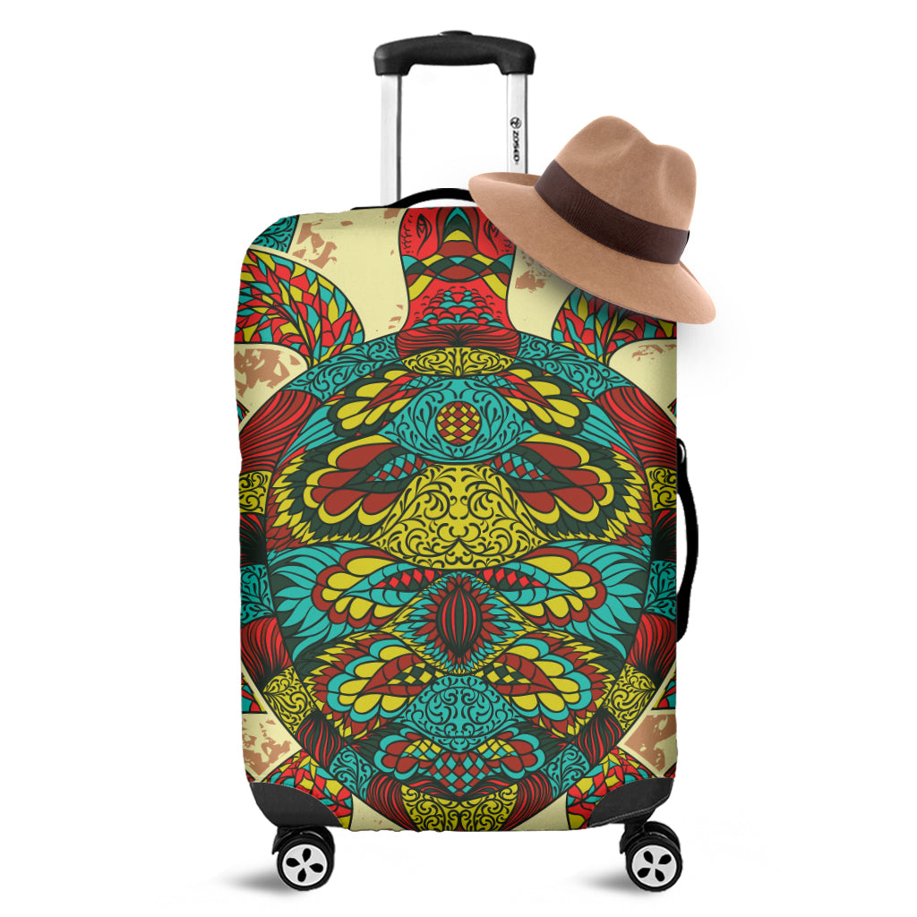 Native Bohemian Sea Turtle Print Luggage Cover